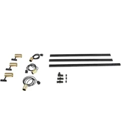 Modern railsysteem met 3 spots en 3 hanglampen goud 1-fase - Iconic Cavalux Jeana