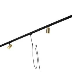 Modern railsysteem met 3 spots en 3 hanglampen goud 1-fase - Iconic Cavalux Jeana
