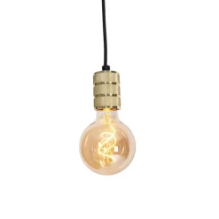 Modern railsysteem met 3 spots en 3 hanglampen goud 1-fase - Iconic Cavalux Jeana