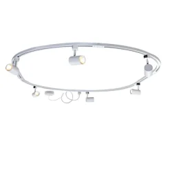 Modern railsysteem met 6 spots wit 1-fase ovaal 100cm - Iconic Jeana