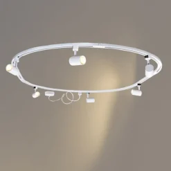 Modern railsysteem met 6 spots wit 1-fase ovaal 100cm - Iconic Jeana