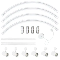 Modern railsysteem met 6 spots wit 1-fase ovaal 100cm - Iconic Jeana