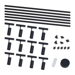 Modern railsysteem met 12 spots zwart 1-fase 600 cm - Magnetic Gert