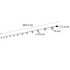 Modern railsysteem met 12 spots zwart 1-fase 600 cm - Magnetic Gert