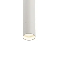 Modern railsysteem met 6 spots en 4 hanglampen wit 1-fase - Slimline Uzzy Keno