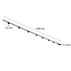 Modern railsysteem met 8 spots zwart 1-fase - Magnetic Zagaye