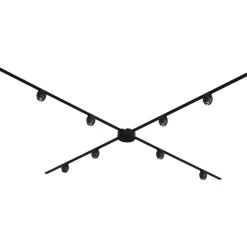 Modern railsysteem met 8 spots zwart 1-fase - Magnetic Zagaye
