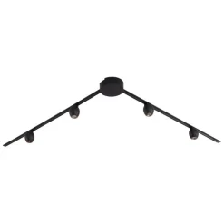 Modern railsysteem met 4 spots zwart 1-fase - Magnetic Zagaye