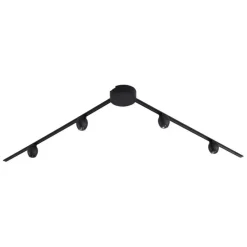 Modern railsysteem met 4 spots zwart 1-fase - Magnetic Zagaye