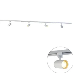 Modern railsysteem met 4 spots zilver 1-fase- Iconic Yade