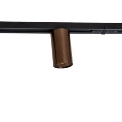 Modern railsysteem met 5 spots donker brons 1-fase GU10 50mm - Iconic Ruby