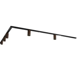Modern railsysteem met 5 spots donker brons 1-fase GU10 50mm - Iconic Ruby