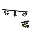 Modern railsysteem met 3 spots zwart 1-fase- Iconic Movie