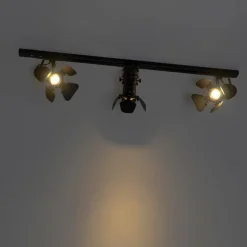 Modern railsysteem met 3 spots zwart 1-fase- Iconic Movie