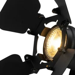 Modern railsysteem met 3 spots zwart 1-fase- Iconic Movie