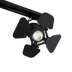 Modern railsysteem met 3 spots zwart 1-fase- Iconic Movie
