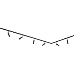 Modern railsysteem met 6 spots zwart 1-fase - Slimline Uzzy
