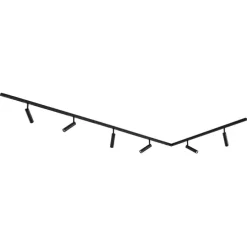 Modern railsysteem met 6 spots zwart 1-fase - Slimline Uzzy