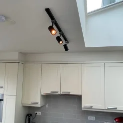 Modern railsysteem met 3 spots zwart 1-fase- Iconic Jeana