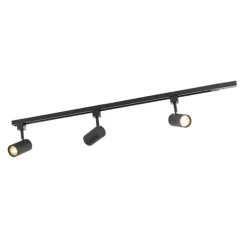 Modern railsysteem met 3 spots zwart 1-fase- Iconic Jeana