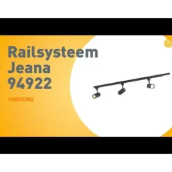 Modern railsysteem met 3 spots zwart 1-fase- Iconic Jeana