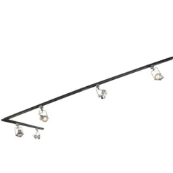 Modern railsysteem met 5 spots staal 1-fase- Iconic Suplux