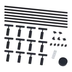 Modern railsysteem met 12 spots zwart 1-fase - Magnetic Samson