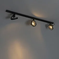 Modern railsysteem met 3 spots zwart 1-fase- Iconic Go