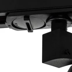 Modern railsysteem met 3 spots zwart 1-fase- Iconic Go