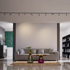 Modern railsysteem met 10 spots donker brons 1-fase - Slimline Uzzy