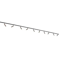 Modern railsysteem met 10 spots donker brons 1-fase - Slimline Uzzy
