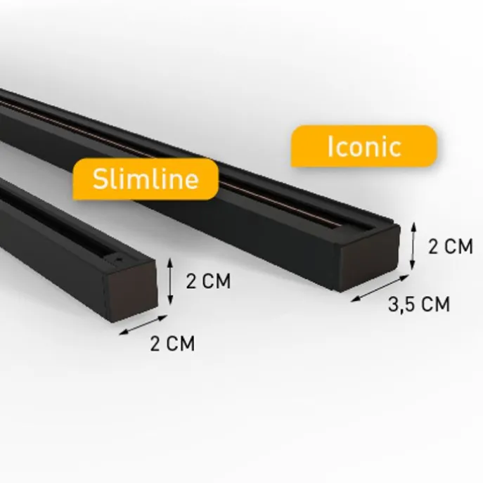 Modern railsysteem met 10 spots donker brons 1-fase - Slimline Uzzy