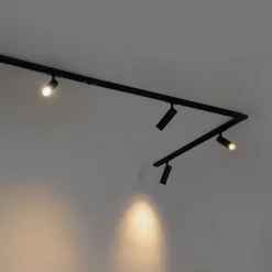 Modern railsysteem met 5 spots zwart 1-fase GU10 35mm - Iconic Jeana Luxe