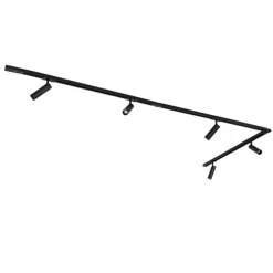 Modern railsysteem met 5 spots zwart 1-fase GU10 35mm - Iconic Jeana Luxe