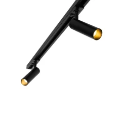 Modern railsysteem met 5 spots zwart 1-fase GU10 35mm - Iconic Jeana Luxe