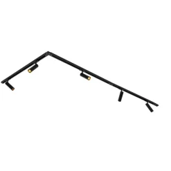 Modern railsysteem met 5 spots zwart 1-fase GU10 35mm - Iconic Jeana Luxe