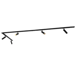 Modern railsysteem met 5 spots zwart 1-fase GU10 35mm - Iconic Jeana Luxe