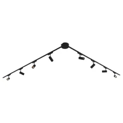 Modern railsysteem met 8 spots zwart 1-fase 400 cm - Magnetic Gert