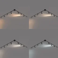 Modern railsysteem met 8 spots zwart 1-fase 400 cm - Magnetic Gert
