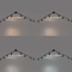 Modern railsysteem met 8 spots zwart 1-fase - Magnetic Eggy