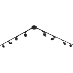 Modern railsysteem met 8 spots zwart 1-fase - Magnetic Eggy