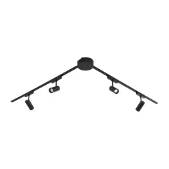 Modern railsysteem met 4 spots zwart 1-fase 200 cm - Magnetic Gert