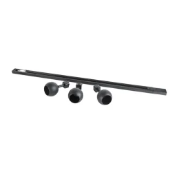 Modern railsysteem met 3 spots zwart 1-fase- Iconic Gissi
