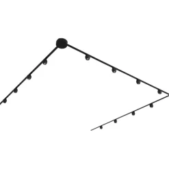 Modern railsysteem met 12 spots zwart 1-fase - Magnetic Zagaye