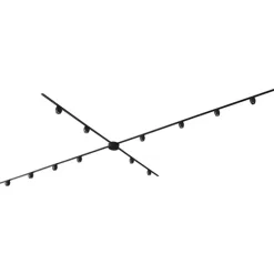 Modern railsysteem met 12 spots zwart 1-fase - Magnetic Zagaye