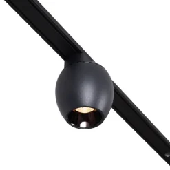 Modern railsysteem met 12 spots zwart 1-fase - Magnetic Zagaye