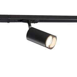 Modern railsysteem met 5 spots zwart met smoke 1-fase - Iconic Jeana