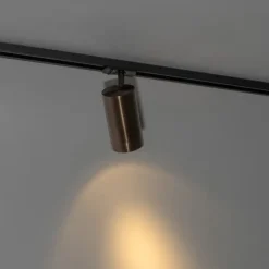 Modern railsysteem met 5 spots donker brons 1-fase GU10 70mm - Iconic Jeana Luxe