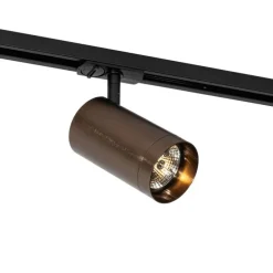 Modern railsysteem met 5 spots donker brons 1-fase GU10 70mm - Iconic Jeana Luxe