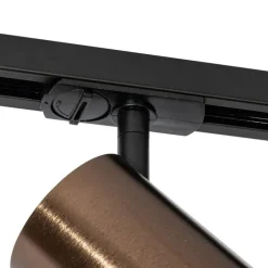 Modern railsysteem met 5 spots donker brons 1-fase GU10 70mm - Iconic Jeana Luxe
